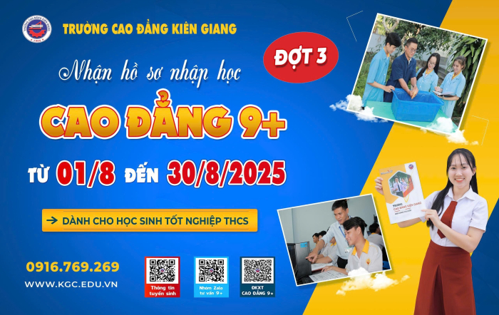 CƠ HỘI VẪN CÒN – ĐỢT 3 NHẬN HỒ SƠ CAO ĐẲNG 9+ ĐÃ CHÍNH THỨC MỞ!