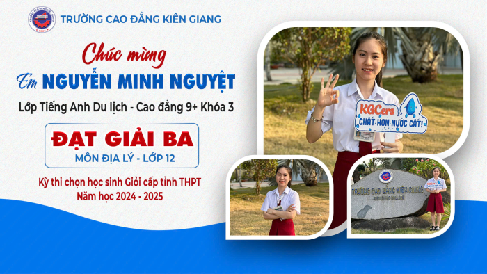 Chúc mừng Nguyễn Minh Nguyệt – Cô lớp trưởng đa tài vừa giành Giải Ba môn Địa lý - Lớp 12 Kỳ thi chọn Học sinh Giỏi cấp tỉnh!