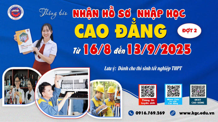 25 NGÀNH NGHỀ CAO ĐẲNG TẠI KGC VẪN ĐANG CHÀO ĐÓN BẠN!