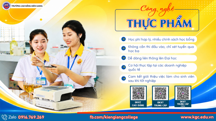 CHỌN CÔNG NGHỆ THỰC PHẨM – NẮM BẮT CƠ HỘI VIỆC LÀM RỘNG MỞ